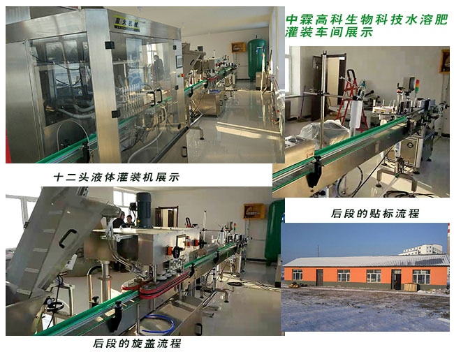 在中霖高科氨基酸肥灌裝機車間工廠